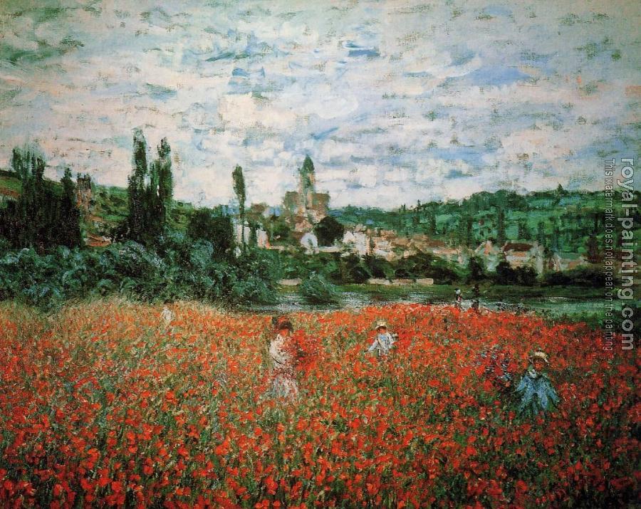 Claude Oscar Monet : Poppy Field near Vetheuil Claude Oscar Monet : Poppy Field near Vetheuil